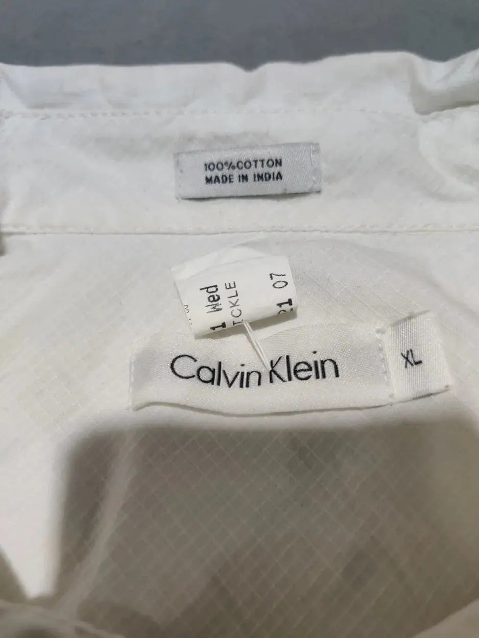Calvin Klein Men Cotton White Shirt XL – Preloved Labels (view 3)