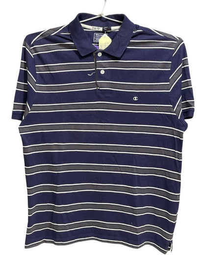 Champion Blue Cotton Polo T Shirt For Men Large - Preloved Labels