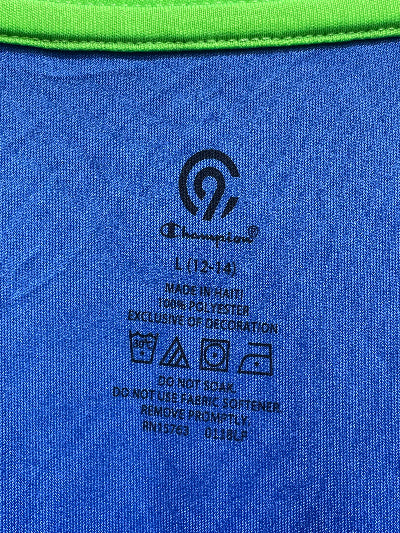 Champion Blue Sports T Shirt For Boy 12 Years - Preloved Labels