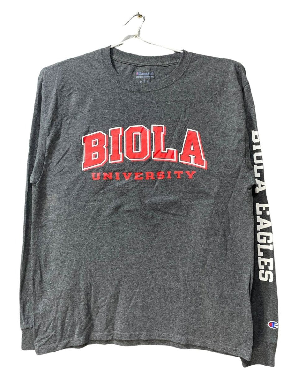 Champion Gray Cotton T Shirt For Men L - Preloved Labels