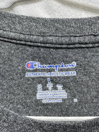 Champion Gray Cotton T Shirt For Men L - Preloved Labels