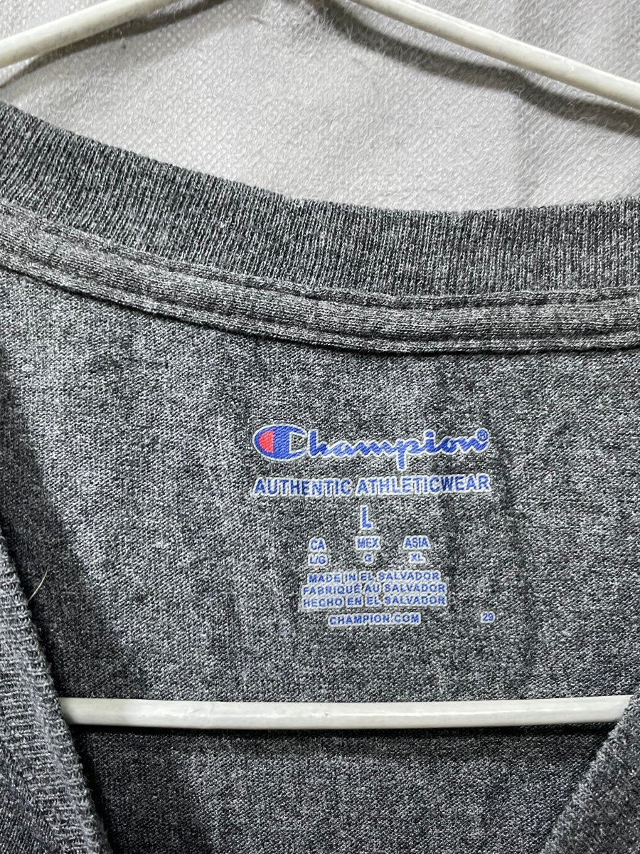 Champion Gray Cotton T Shirt For Men L - Preloved Labels
