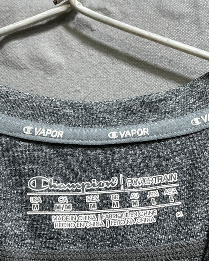 Champion Grey Polyester Jersey Sport For Women T Shirt Medium - Preloved Labels