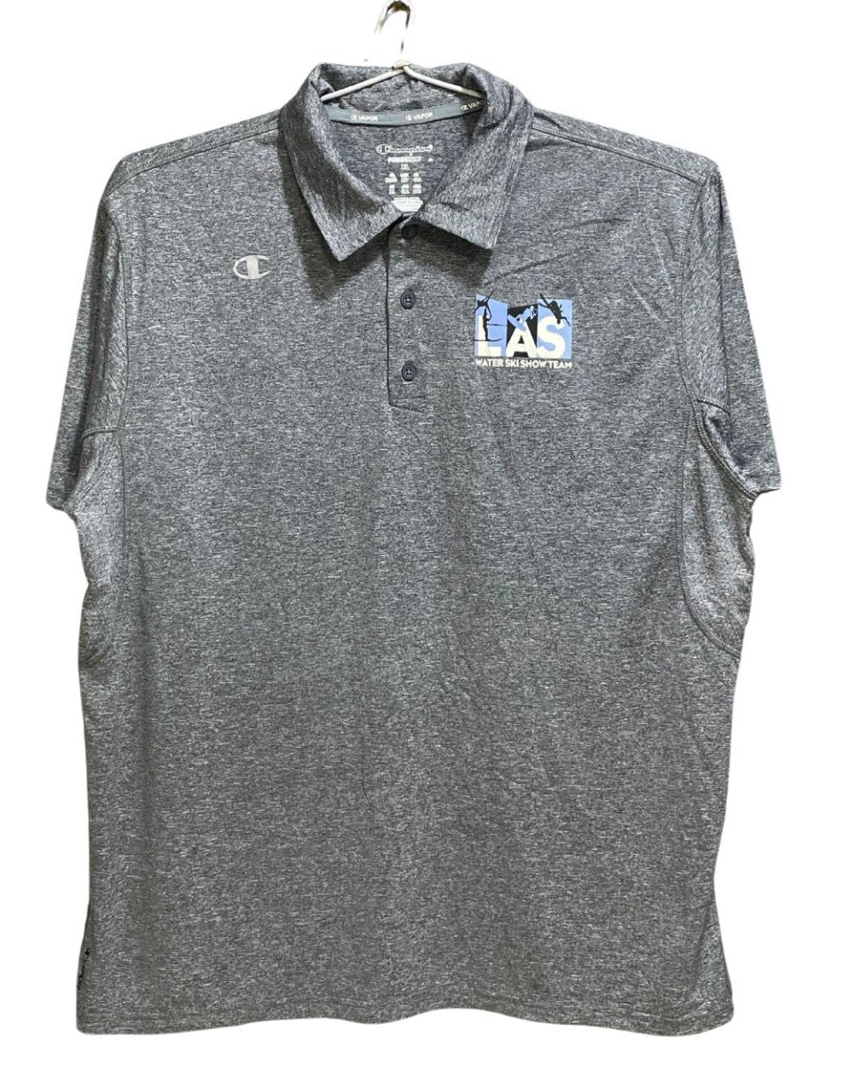 Champion Grey Polyester Sport Polo T Shirt For Men X Large - Preloved Labels