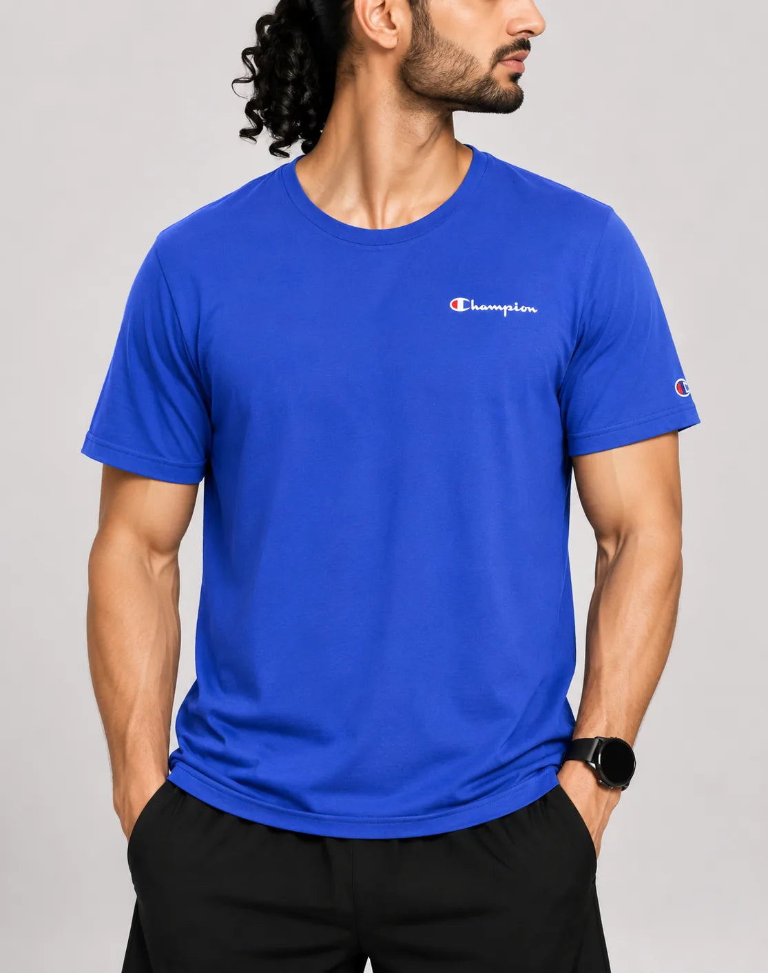 Champion Men Cotton Blue T Shirt L – Preloved Labels