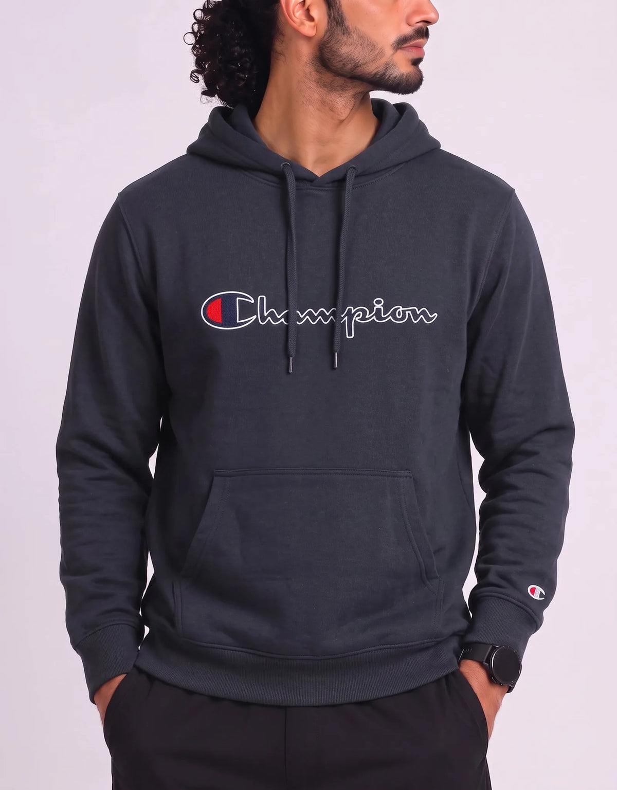 Champion Men Cotton Fleece Blue Hoodie L – Preloved Labels