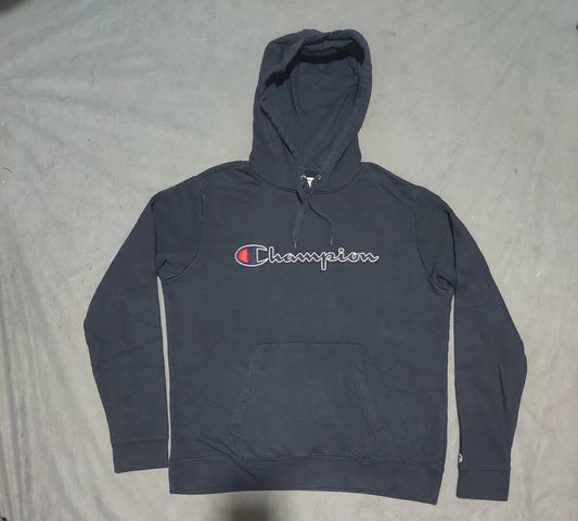 Champion Men Cotton Fleece Blue Hoodie L – Preloved Labels (view 2)