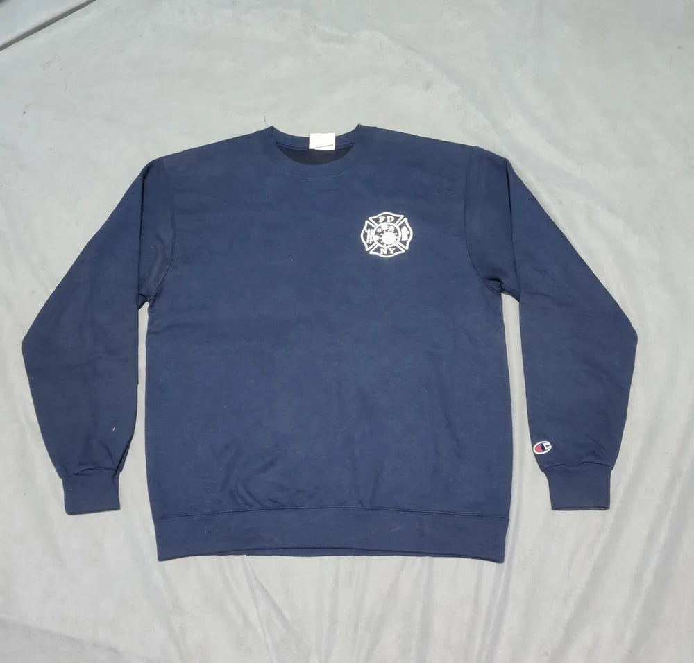 Champion Men Cotton Fleece Blue Sweatshirt L – Preloved Labels (view 2)