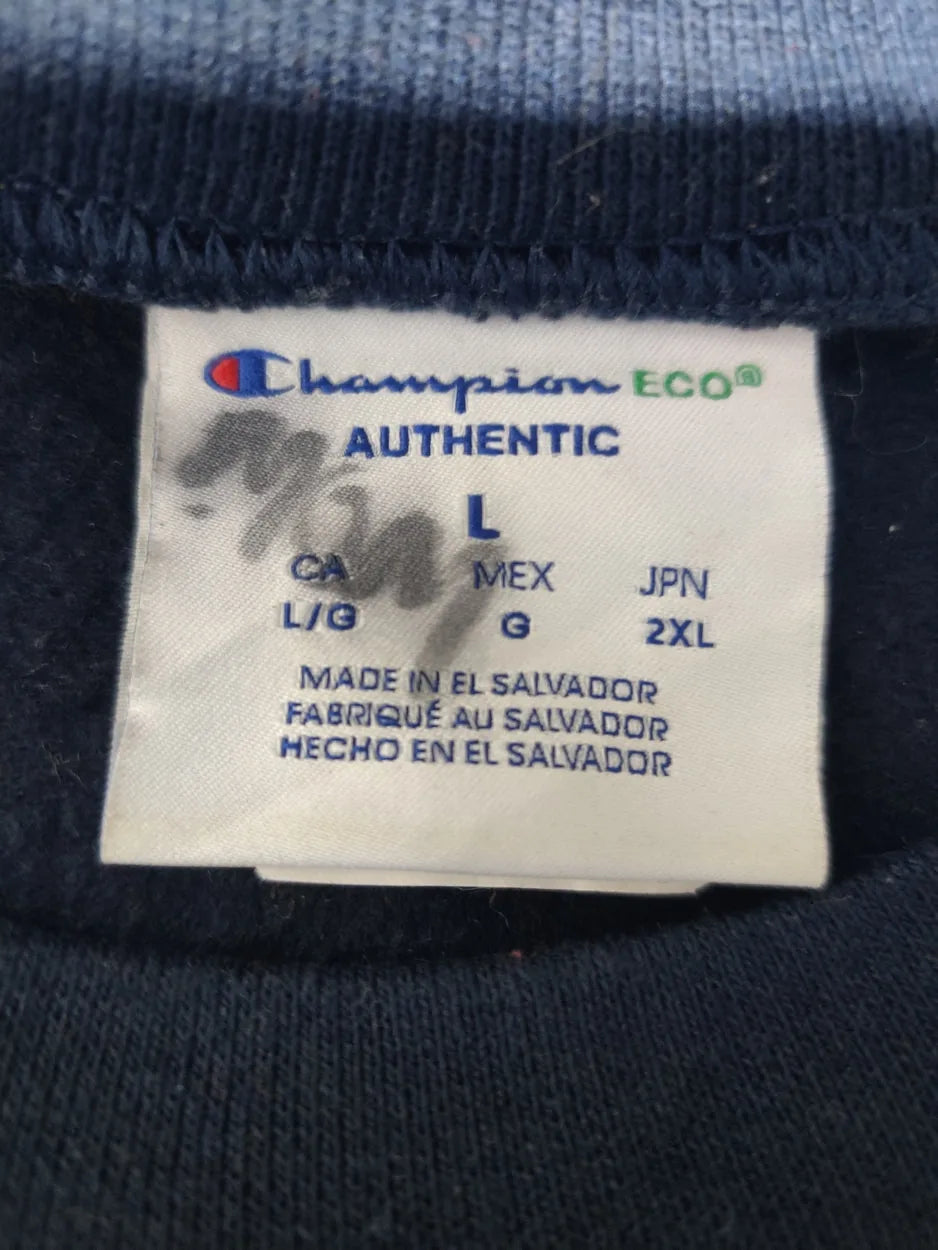 Champion Men Cotton Fleece Blue Sweatshirt L – Preloved Labels (view 3)