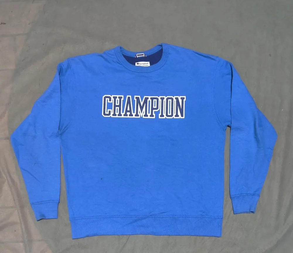 Champion Men Cotton Fleece Blue Sweatshirt XL – Preloved Labels (view 2)