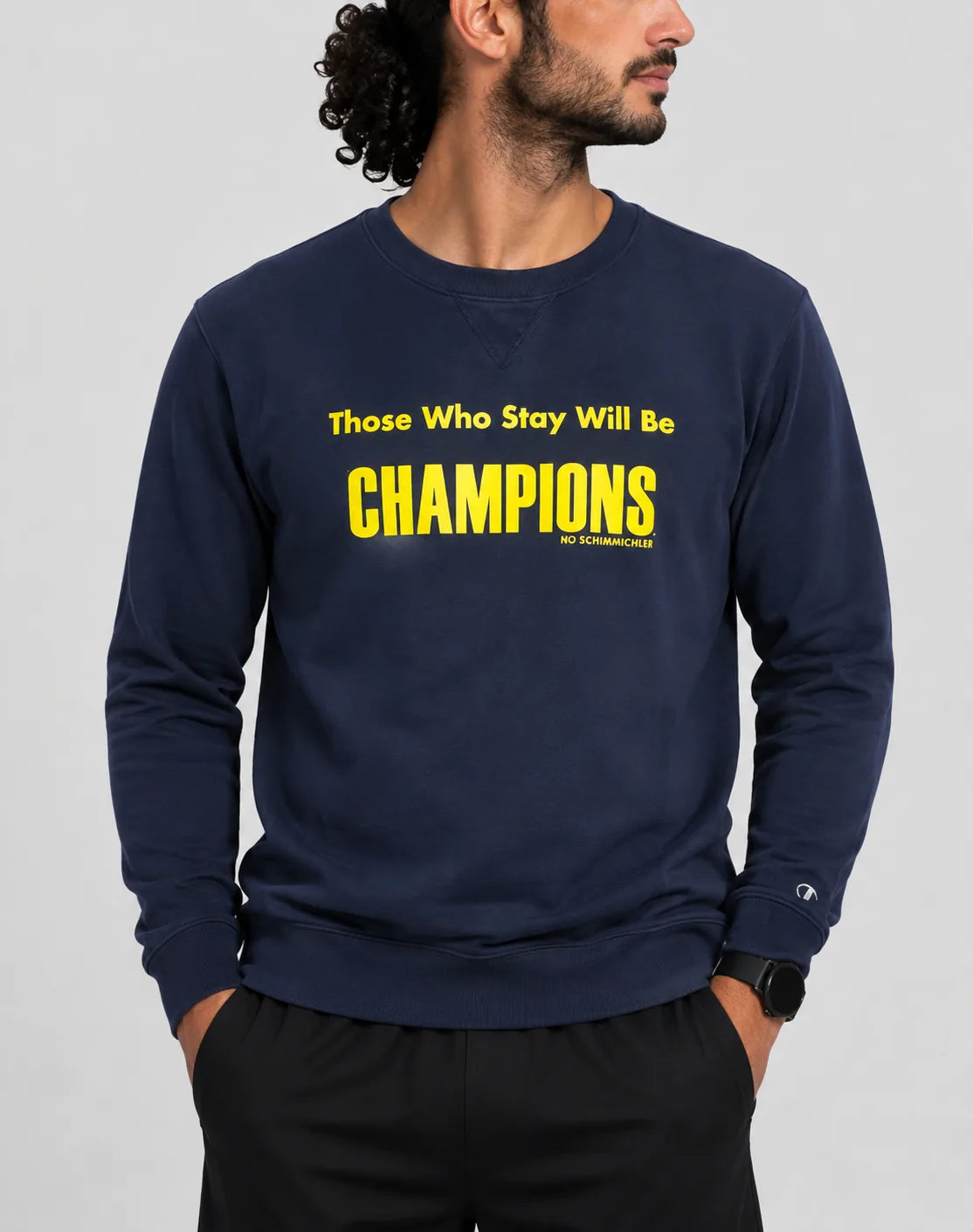 Champion Men Cotton Fleece Blue Sweatshirt M – Preloved Labels