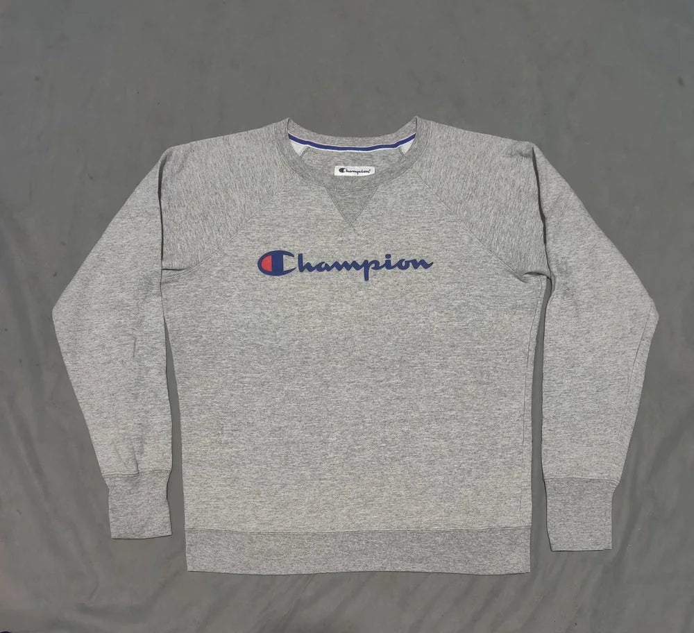 Champion Men Cotton Fleece Gray Sweatshirt M – Preloved Labels (view 2)