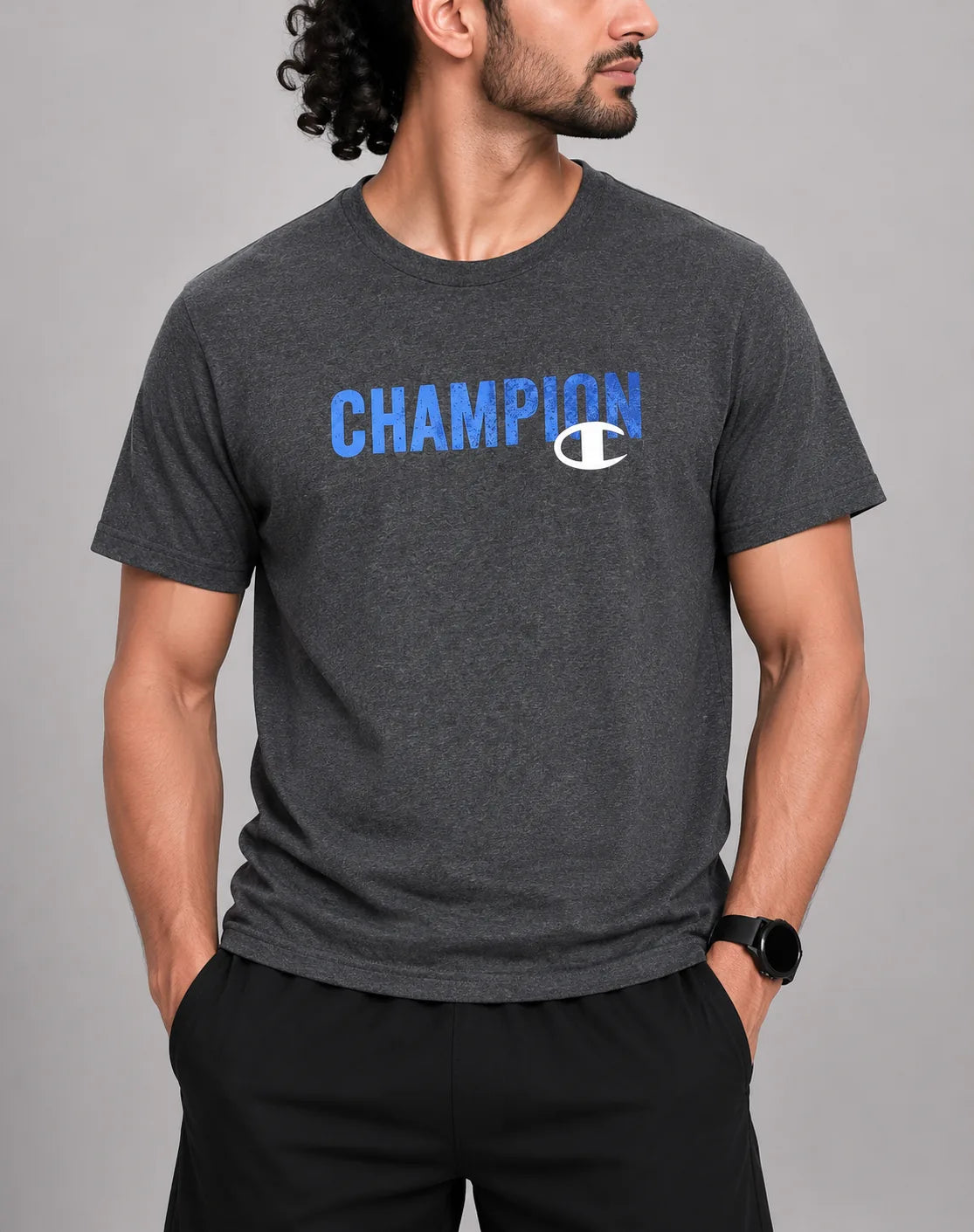 Champion Men Cotton Gray  T Shirt – Preloved Labels