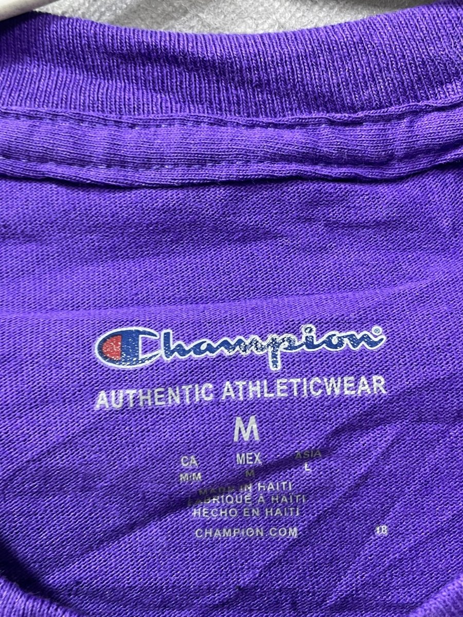 Champion Purple Cotton T Shirt For Men M - Preloved Labels