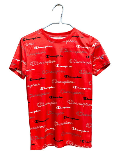 Champion Red Sports T Shirt For Boy 16 Years - Preloved Labels
