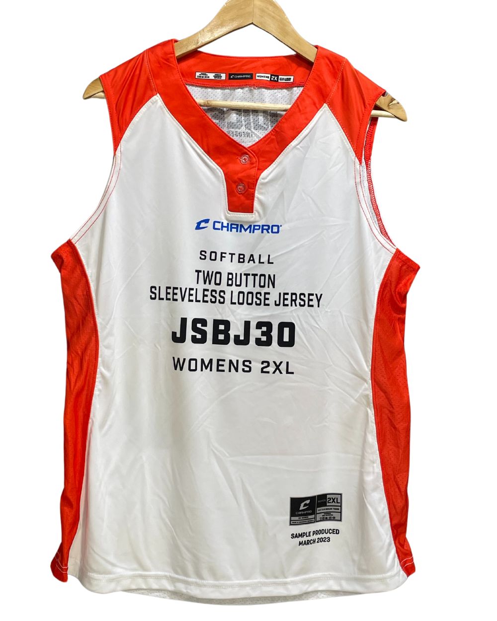 Champro Orange Polyester Jersey Sport For Women T Shirt XX Large - Preloved Labels
