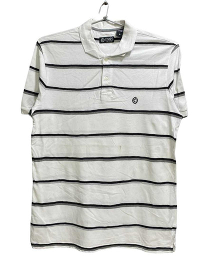 Chaps Black Cotton Polo T Shirt For Men Medium - Preloved Labels