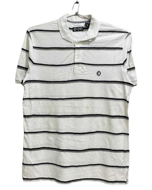 Chaps Black Cotton Polo T Shirt For Men Medium - Preloved Labels