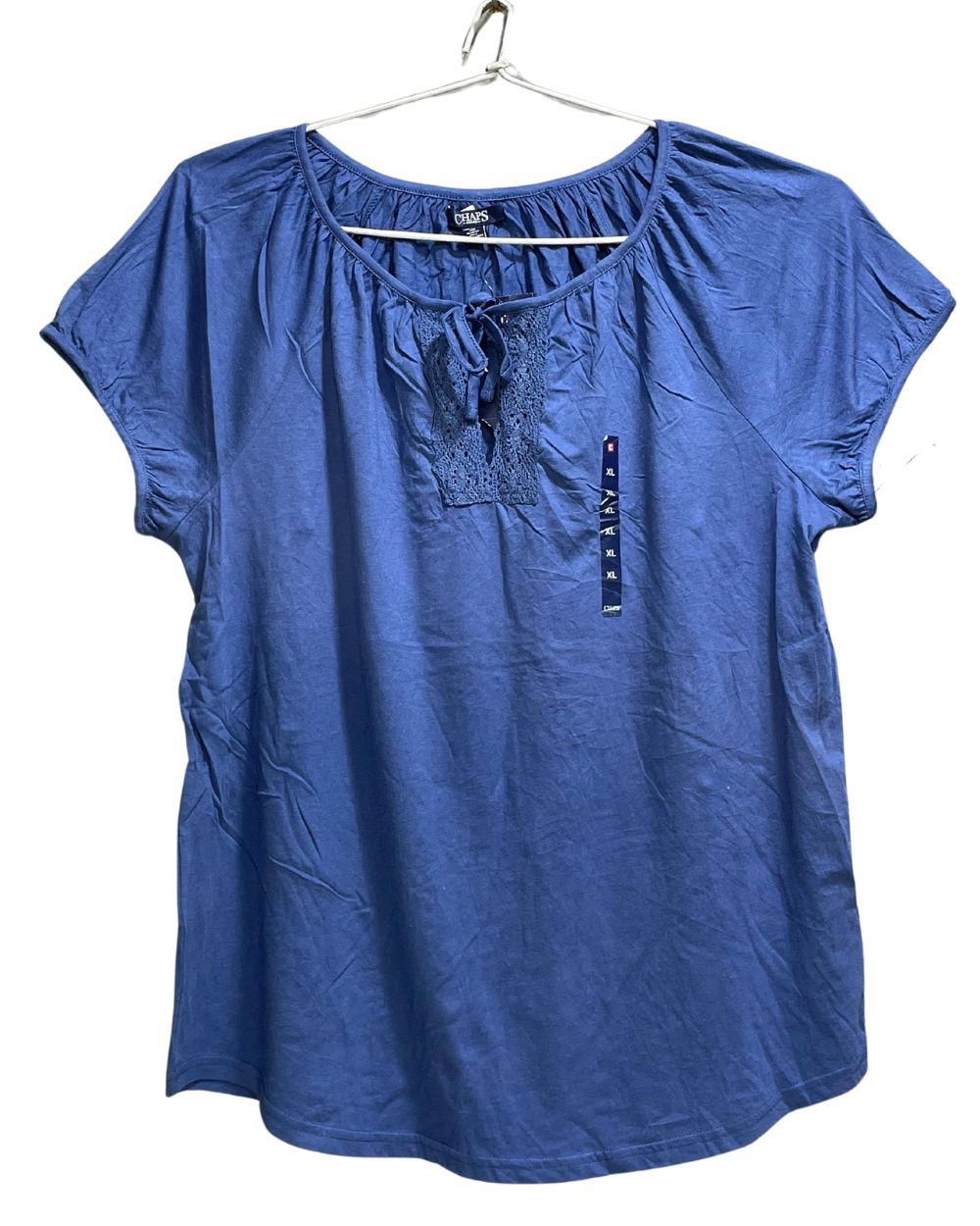 Chaps Blue Polyester Jersey Sport For Women T Shirt X Large - Preloved Labels