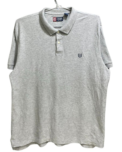 Chaps Gray Cotton Jersey Polo T Shirt For Men M - Preloved Labels