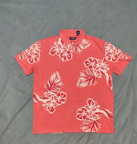 Chaps Men Red Cotton Polo T Shirt L – Preloved Labels (view 2)