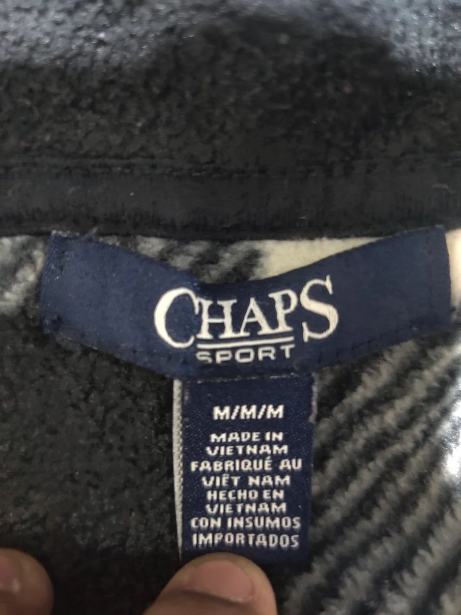 Chaps Women Black White Checkered Vest Zipper M – Preloved Labels (view 2)