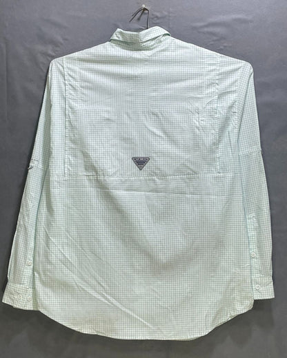 Columbia Green Cotton Net Shirt For Men L - Preloved Labels