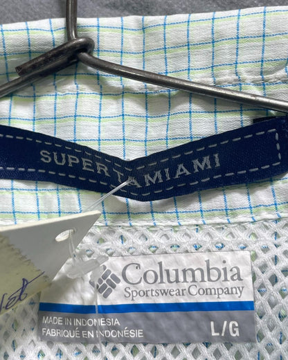 Columbia Green Cotton Net Shirt For Men L - Preloved Labels