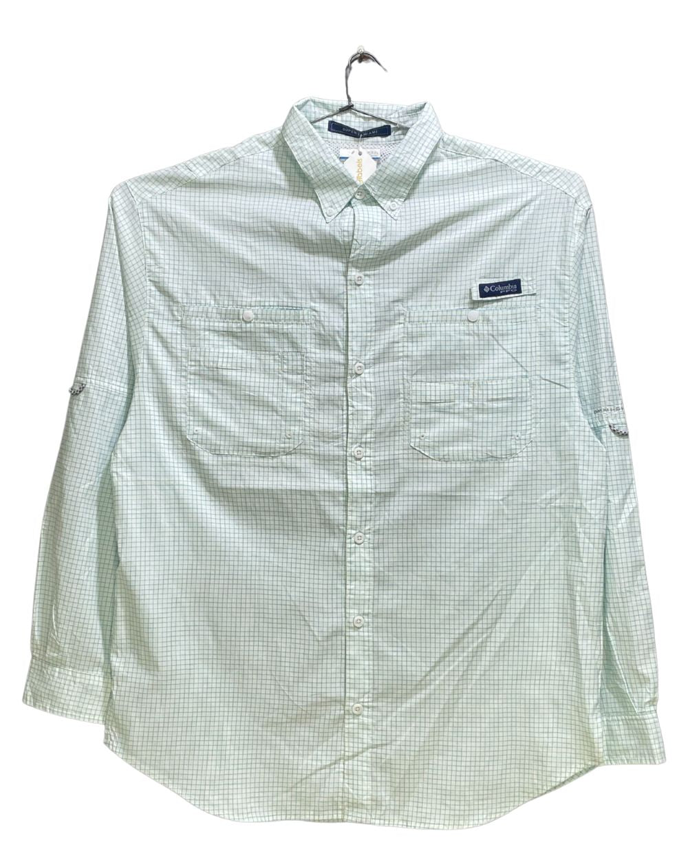 Columbia Green Cotton Net Shirt For Men L - Preloved Labels