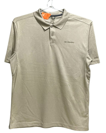 Columbia Khaki Polyester Sport Polo T Shirt For Men Large - Preloved Labels