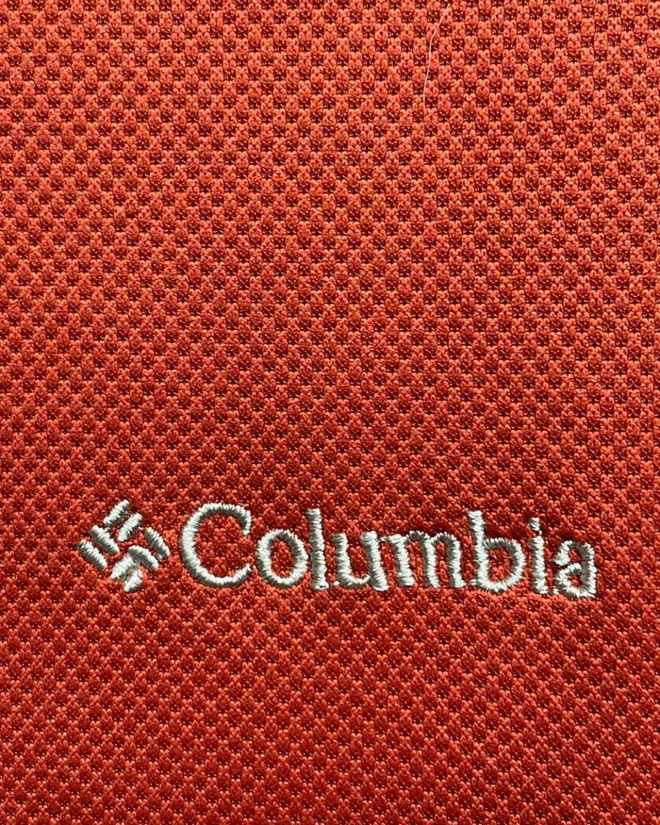 Columbia Orange Polyester Sport Polo T Shirt For Men X Large - Preloved Labels
