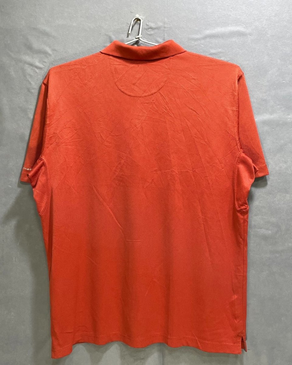 Columbia Orange Polyester Sport Polo T Shirt For Men X Large - Preloved Labels