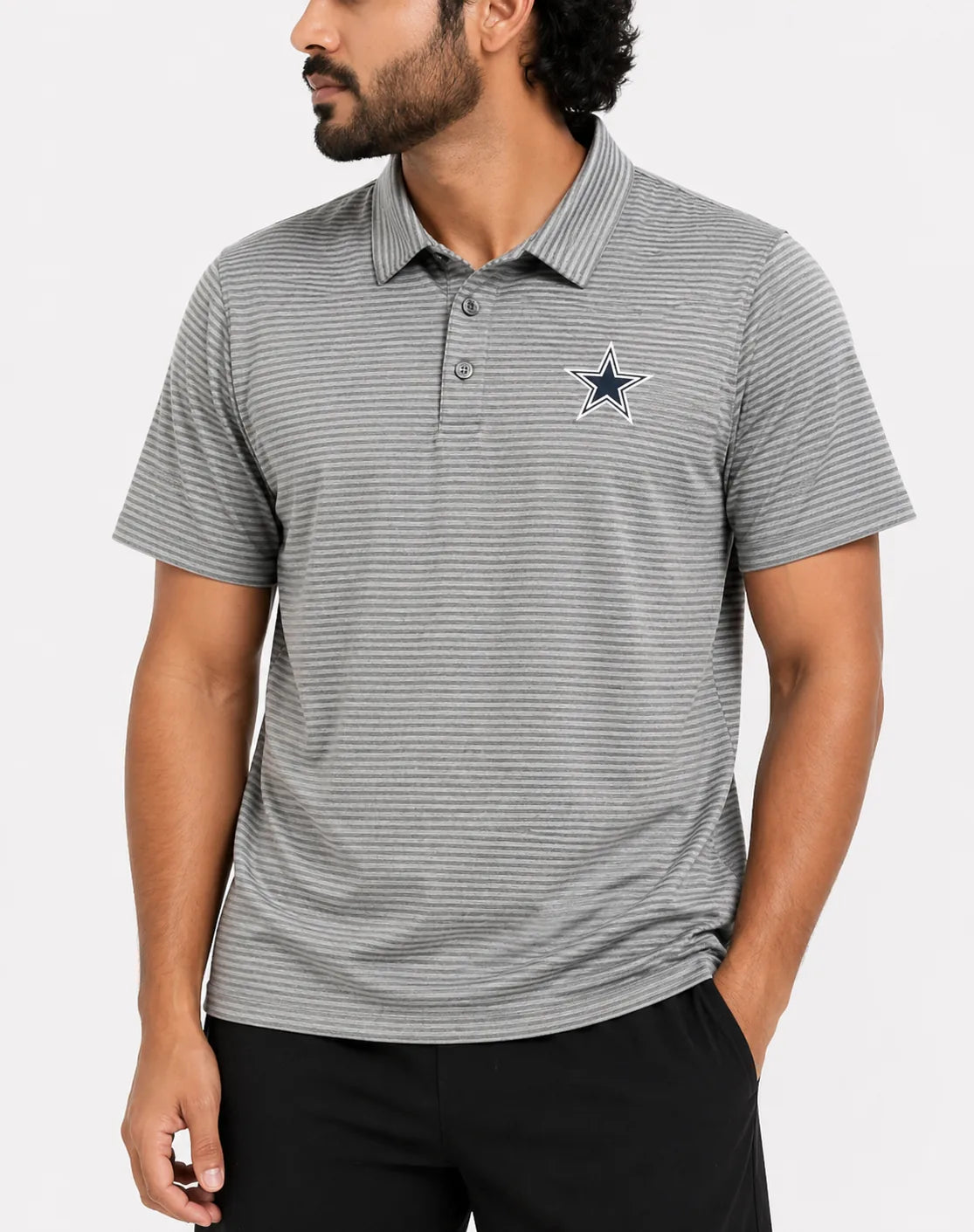Cow Boys  Men Sport Gray Polo T Shirt L – Preloved Labels