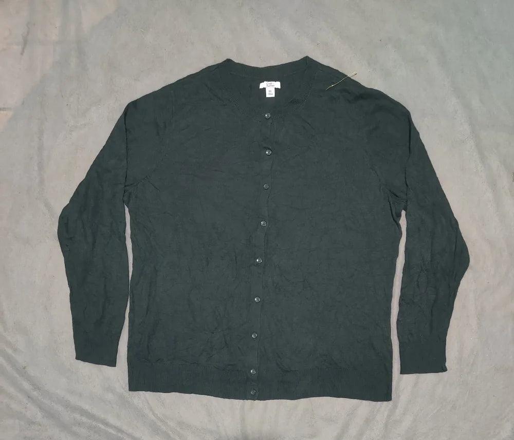 Croft & Barrow Women Cotton Green Sweater 2XL – Preloved Labels (view 3)
