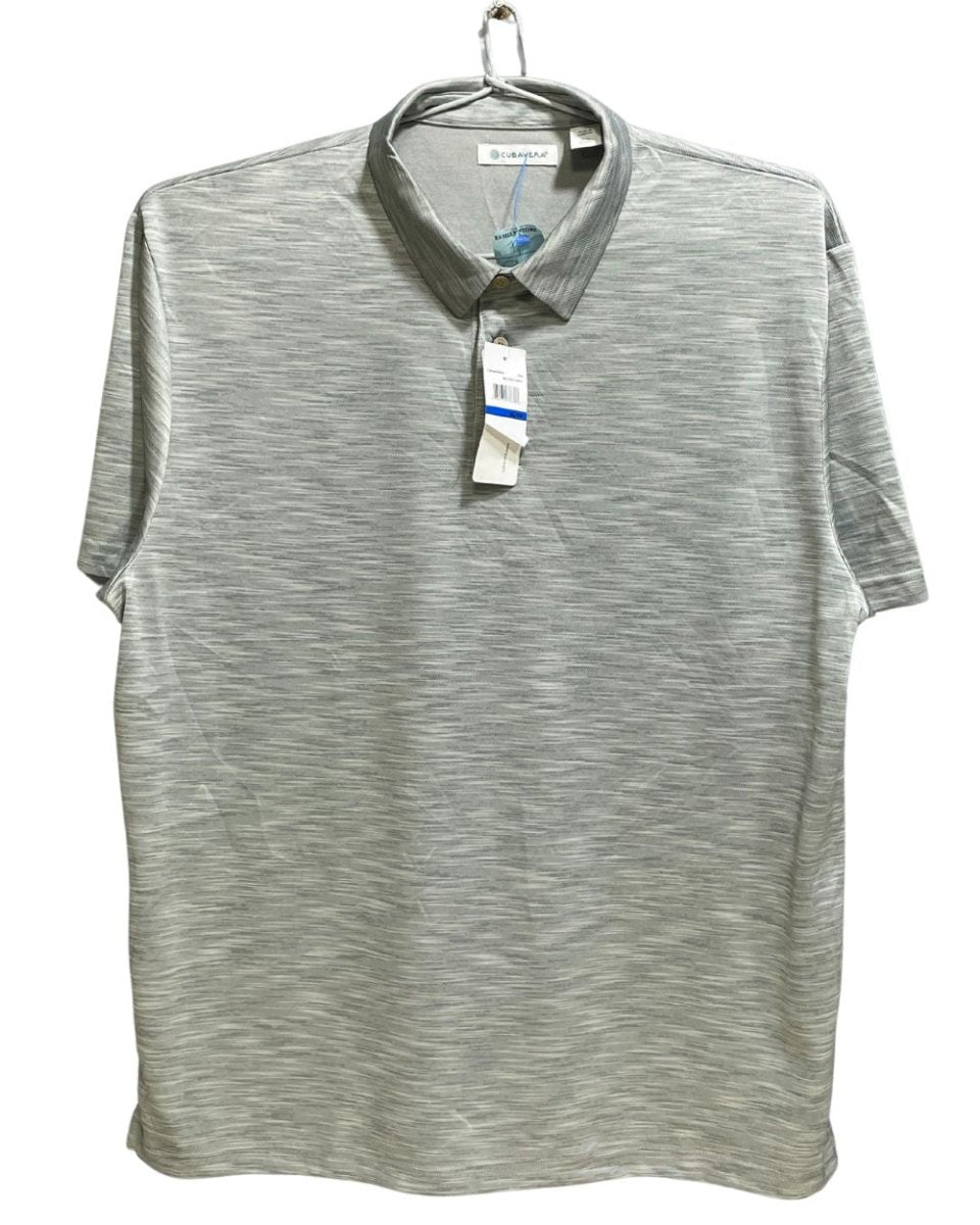 Cubavera Grey Polyester Sport Polo T Shirt For Men X Large - Preloved Labels