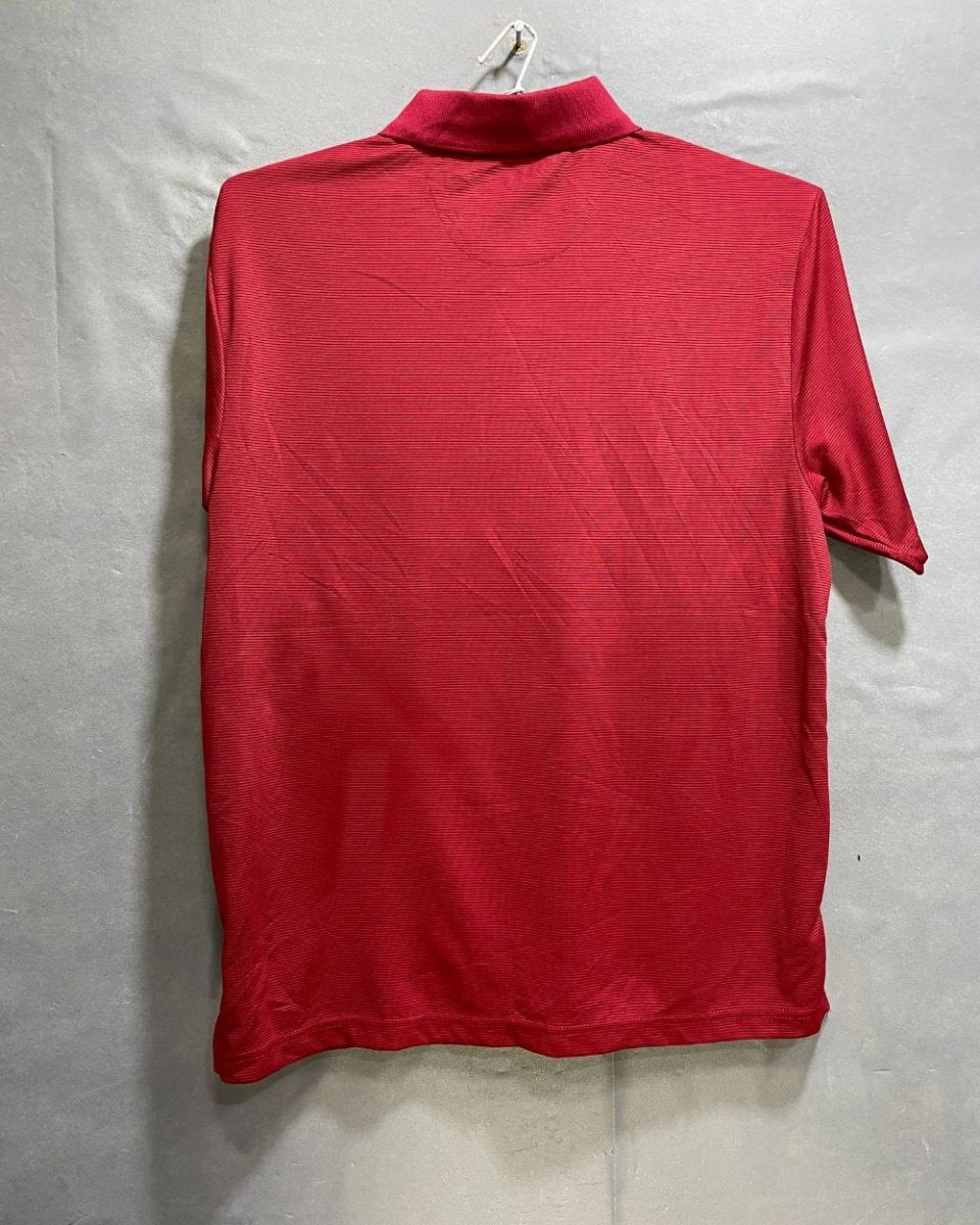 Cubavera Red Polyester Sport Polo T Shirt For Men Large - Preloved Labels