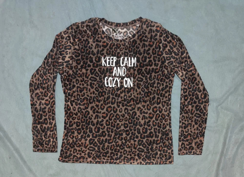 Cuddl Duds Women Brown Animal Print Tracksuit M – Preloved Labels (view 5)