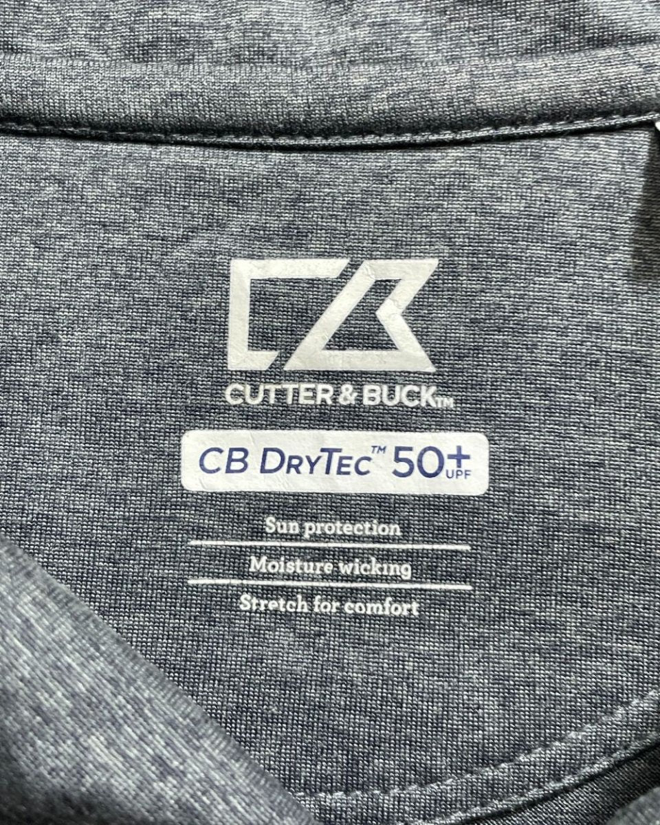 Cutter & Buck Grey Polyester Sport Polo T Shirt For Men Large - Preloved Labels