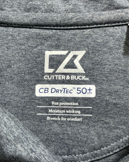 Cutter & Buck Grey Polyester Sport Polo T Shirt For Men Large - Preloved Labels