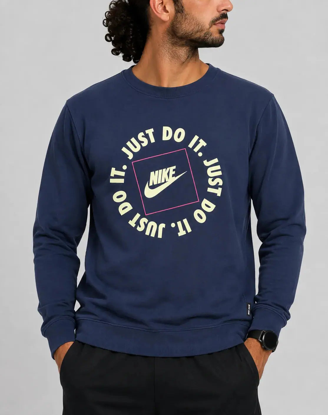 Nike Men Cotton Fleece Blue Sweatshirt M – Preloved Labels