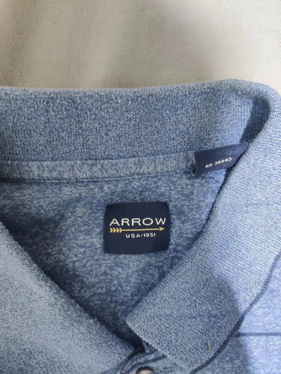 Arrow Men Sport Gray Polo T Shirt  L – Preloved Labels (view 3)