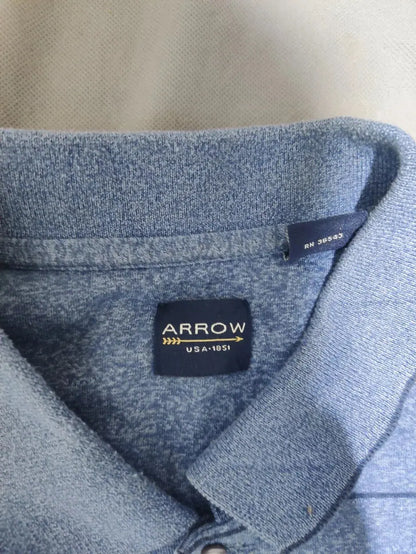 Arrow Men Sport Gray Polo T Shirt  L – Preloved Labels (view 3)