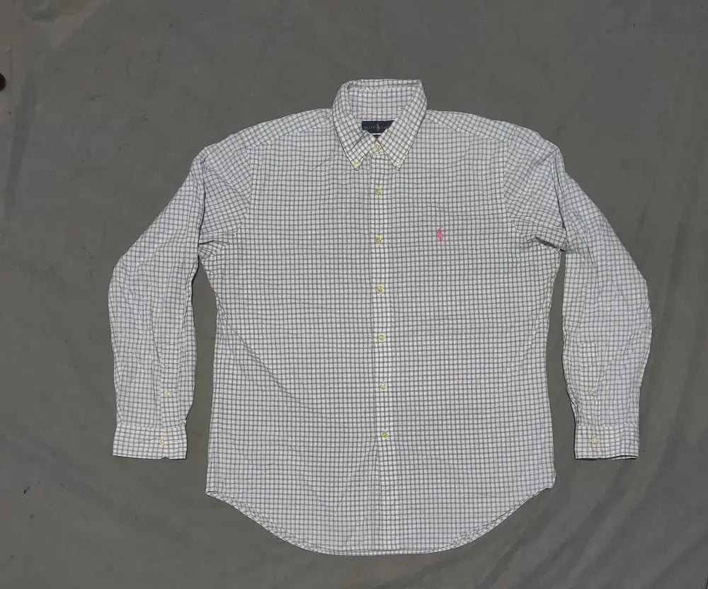 Polo Ralph Lauren Men Cotton Blue Shirt L – Preloved Labels (view 2)
