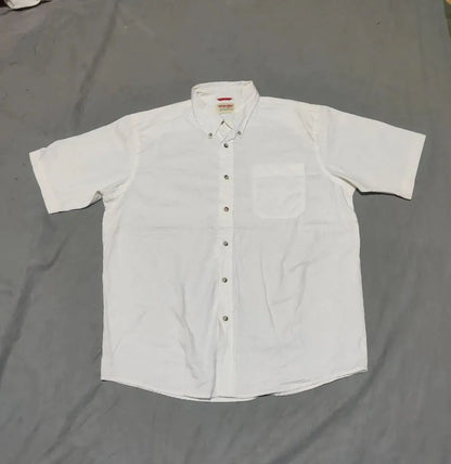 Wrangler Men Cotton White Shirt L