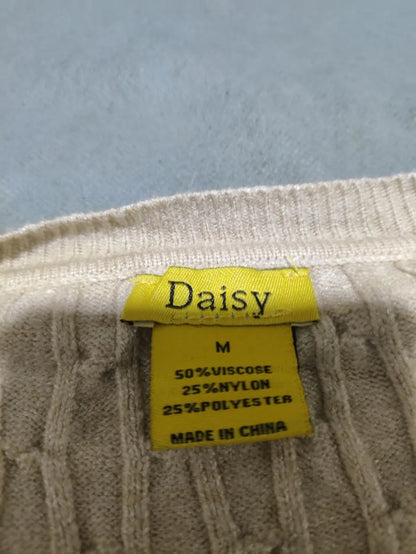 Daisy Women Viscose Cream Sweater M – Preloved Labels (view 2)
