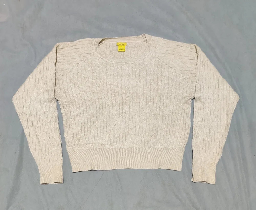 Daisy Women Viscose Cream Sweater M – Preloved Labels (view 3)