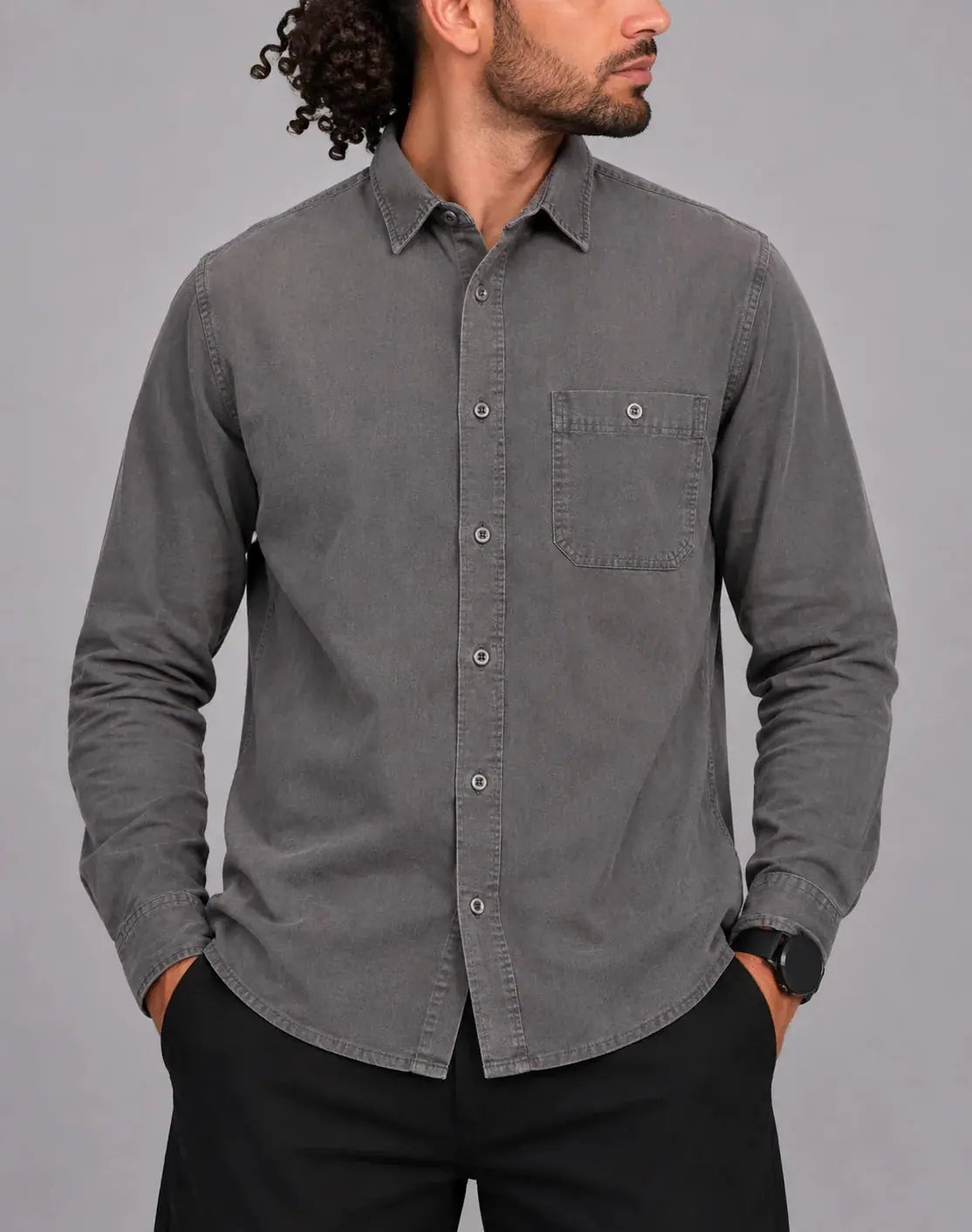 Wrangler Men Cotton Gray Shirt S – Preloved Labels