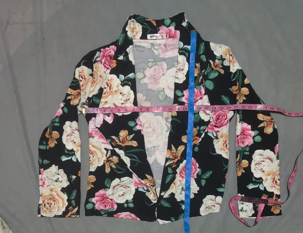 Doublju Women Black Floral Sweater XL – Preloved Labels (view 4)