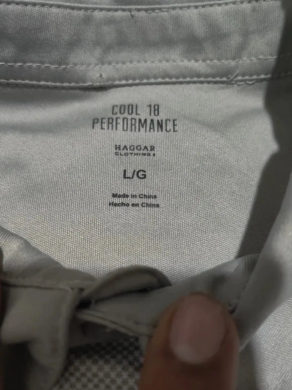 Hagger Men Sport Gray Polo T Shirt L – Preloved Labels (view 3)