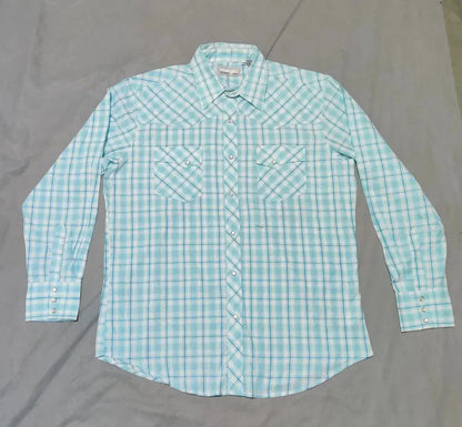 Wrangler Men Cotton Blue Shirt L – Preloved Labels (view 2)